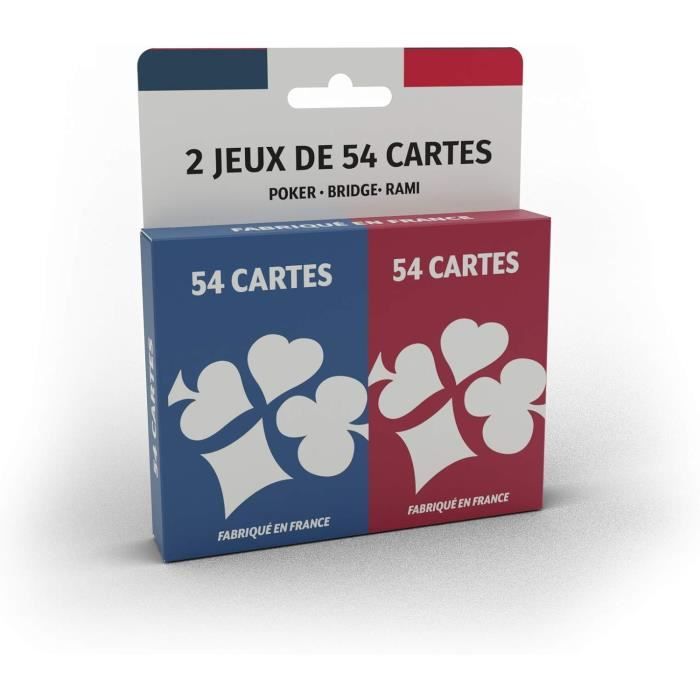 Ducale - La Petite Boîte à Jeux (2 Jeux 54 Cartes, 1 Tarot, 5 Dés) - Coffret Divertissement