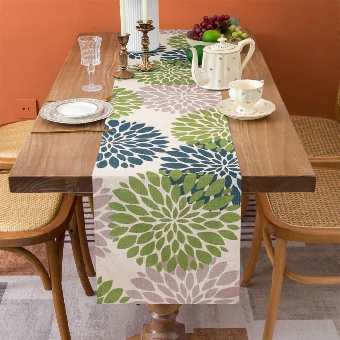 Chemin de table Oasis style naturel chic pour la table