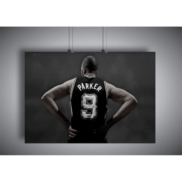 Poster Tony Parker Hornets SPURS nombre 9 basketball NBA wall art