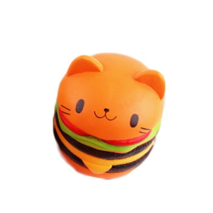 Squishy Chat Hamburger 11cm Rebond Lent Dessin Anime Pu Decompression Jouet Cdiscount