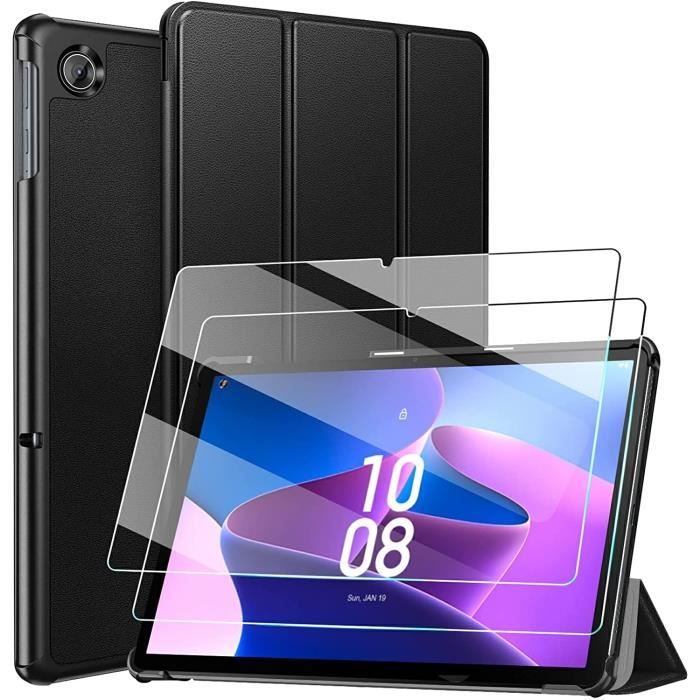 Étui Clavier Lenovo Tab M10 Plus 3ème Gen - Clavier Espagnol Bluetooth - Cuir PU Noir - YHFZR