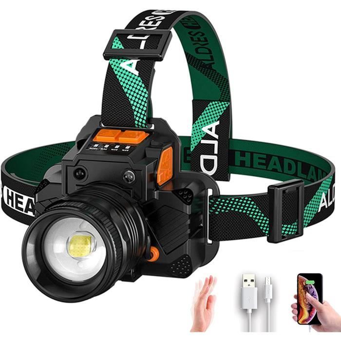 Lampe Frontale Led Puissante Avec Capteur Mouvement, Ipx6 Étanche, 4