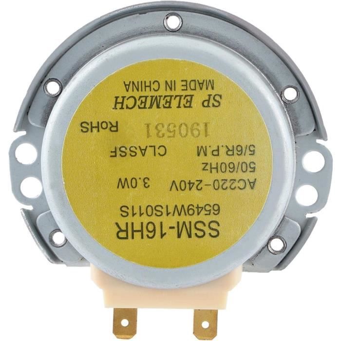 Moteur De Plateau Tournant Pour Micro-ondes LG / GE - Réf. SSM-16HR 6549W1S011B, 21V AC