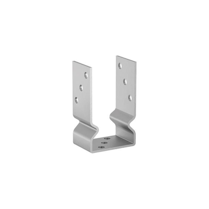 Support De Poteau En U - KOTARBAU - 91 Mm - Acier Galvanisé - Longueur 190 Mm - Résistant à La