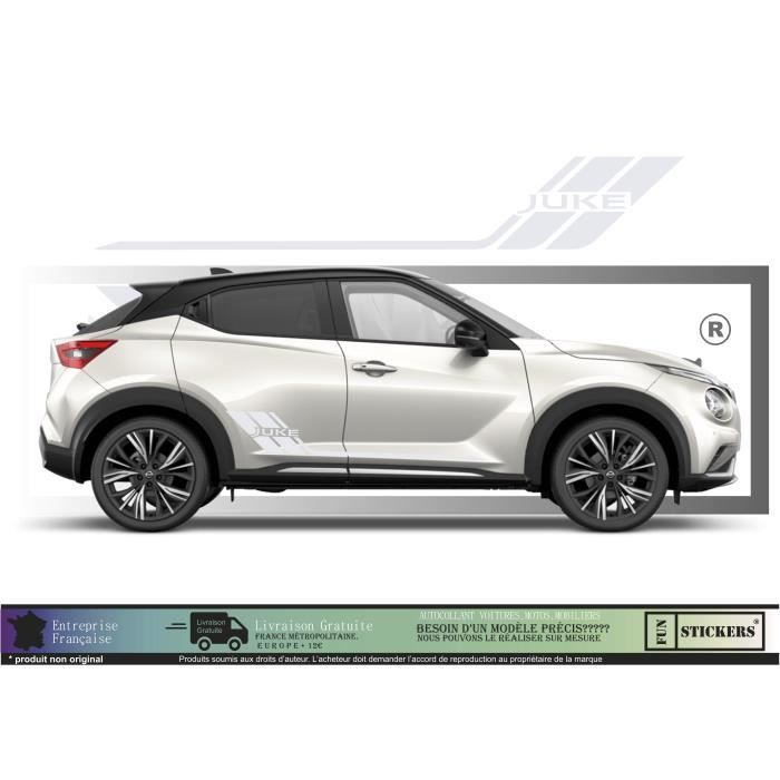 Nissan Juke Bandes latérales - BLANC - Kit Complet - Tuning Sticker Autocollant Graphic Decals