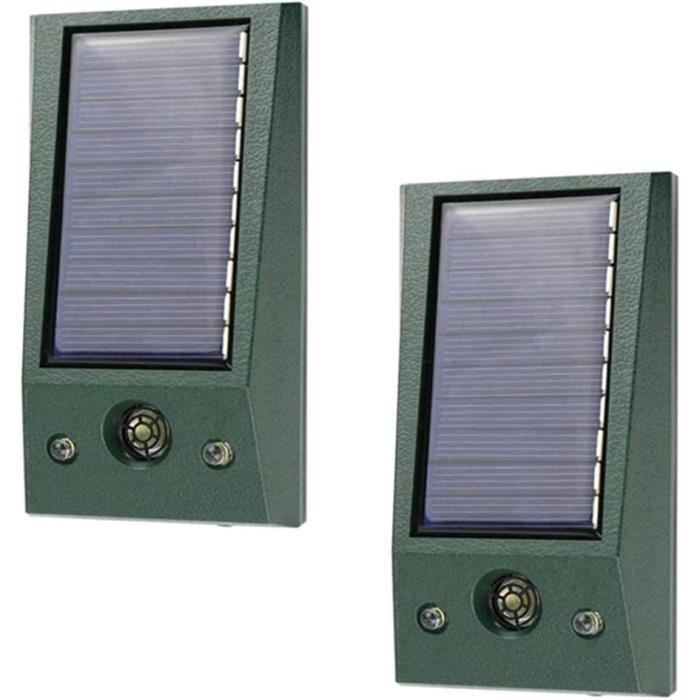 2 Pièces Répulsif pour Animaux Capteur De Mouvement danimaux À Ultrasons À Énergie Solaire Répulsif Souris pour Chat avec [285]