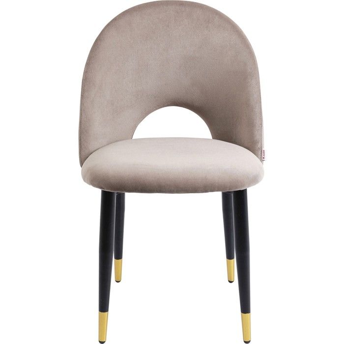 Chaise Iris velours taupe Kare Design Chaise Iris velours taupe Kare Design