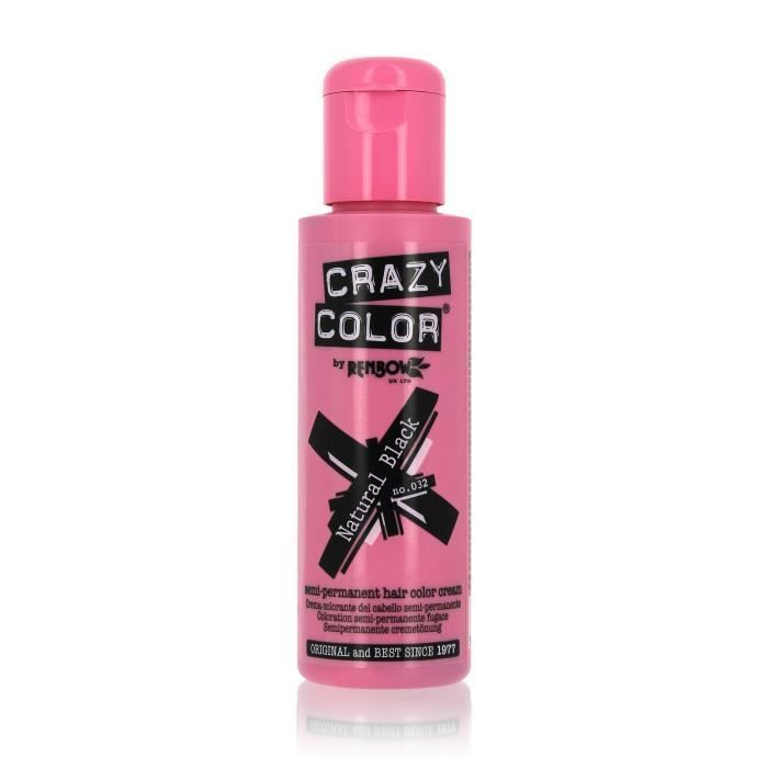 Crazy Color by Renbow - Coloration semi-permanente 32 - Natural Black - 100ml