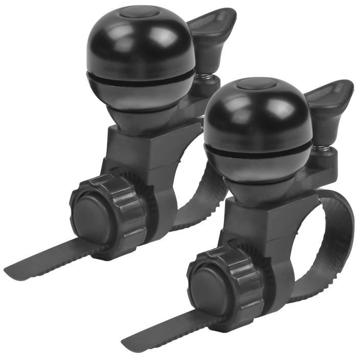 Lot de 2 Sonnette de vélo, Noir Cloche de vélo, Sonnette de vélo de Montagne, Bike Bell