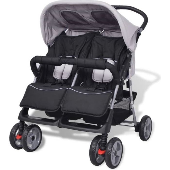 Poussette double pour bébé – Poussette jumeaux pour bébé et