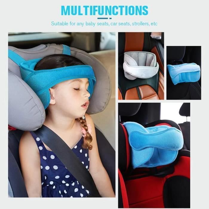 Appuie-Tête De Voiture Réglable - Largeur 20-30 Cm - Pivotant 360° - Pour Enfants Et Adultes - 2