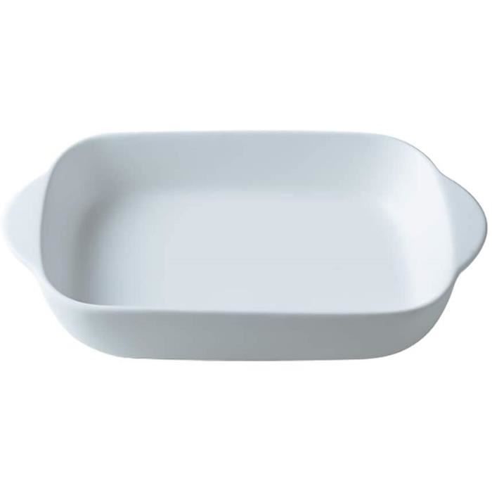Blanc rectangulaire cuisson plat 18 cm blanc céramique cuisson plat à lasagne plat