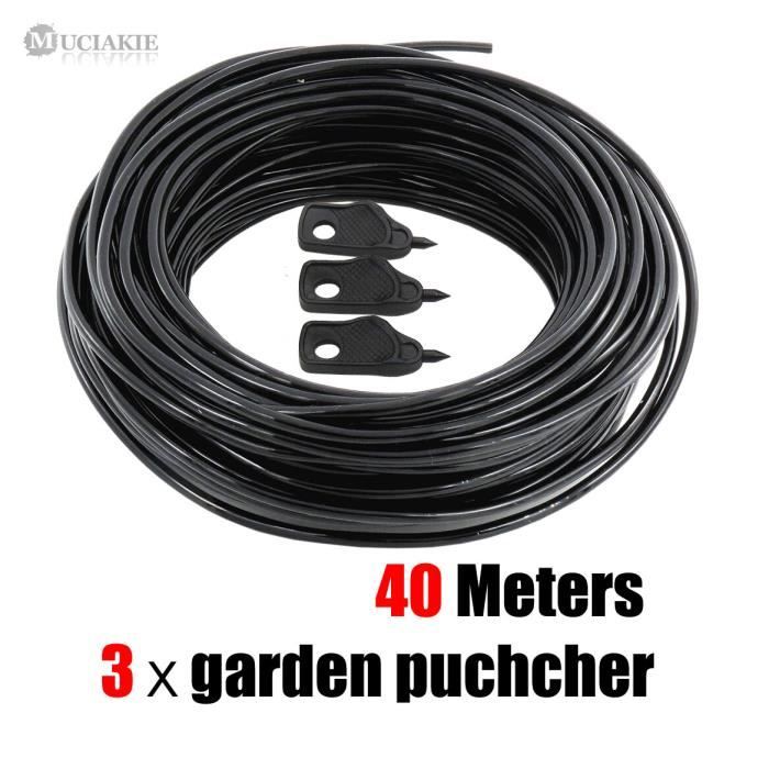 Tuyau D'irrigation Micro 30 M - Diamètre Intérieur 4 Mm, Extérieur 7 Mm, PVC Noir, Pour Système Goutte à Goutte Jardin - 6