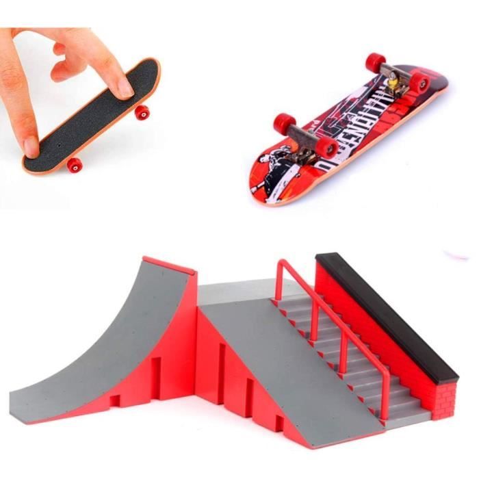 Finger Skateboard et Rampe Accessoires Set de Fingerboard Skate Park