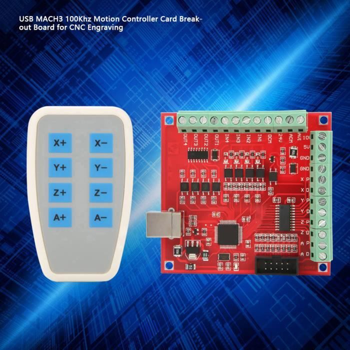 Carte Contrôleur Mouvement USB 4 Axes - 100Khz Pour CNC Gravure Et Commande Moteur