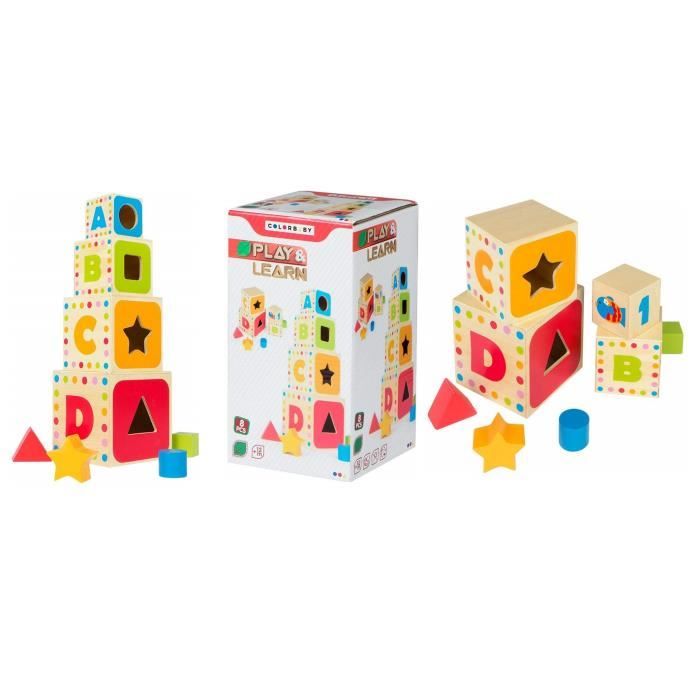 Jouet D Eveil En Bois Pour Bebe Tour De Cubes Et Formes Cdiscount Jeux Jouets Jouet D Eveil En Bois Pour Bebe Tour De Cubes Et Formes Cdiscount Jeux Jouets