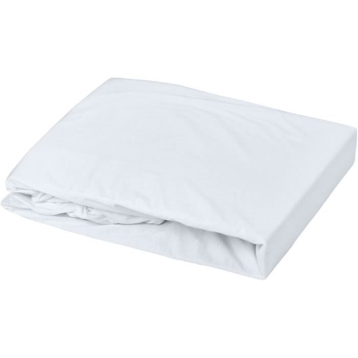 Domiva Drap housse coton certifié Oeko tex (70x140 cm - Bleu ciel)