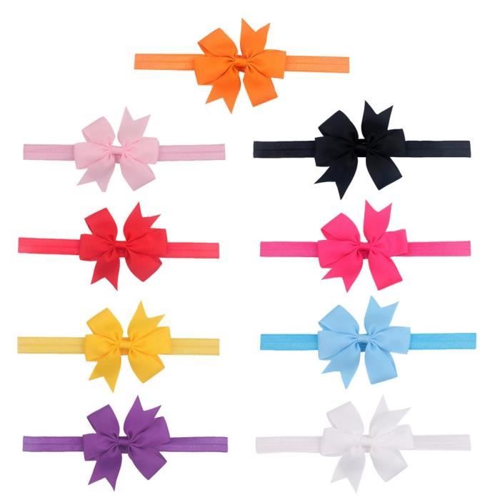 BESTonZON – Lot De 3 Bandeaux Halloween Bébé – Chapeau De Sorcière – Noir Et Orange – Pour Fêtes Et Festivals