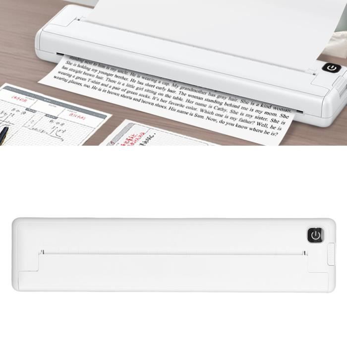 Imprimante thermique A4 – DUOKON – Mini imprimante portable – 200dpi – Bluetooth – Écologique
