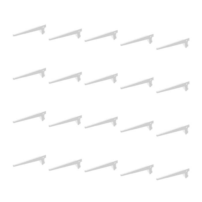Emuca Lot de 20 supports détagères en bois/verre pas de profilé 50mm longueur 250mm Acier Blanc Emuca Lot de 20 supports détagères en bois/verre pas de profilé 50mm longueur 250mm Acier Blanc