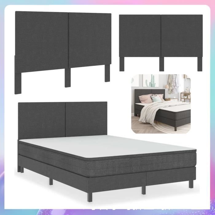 yapidgbuy© Tête de lit Gris foncé Tissu 180x200 cm Aspect chaleureux confortable et facile à nettoyer