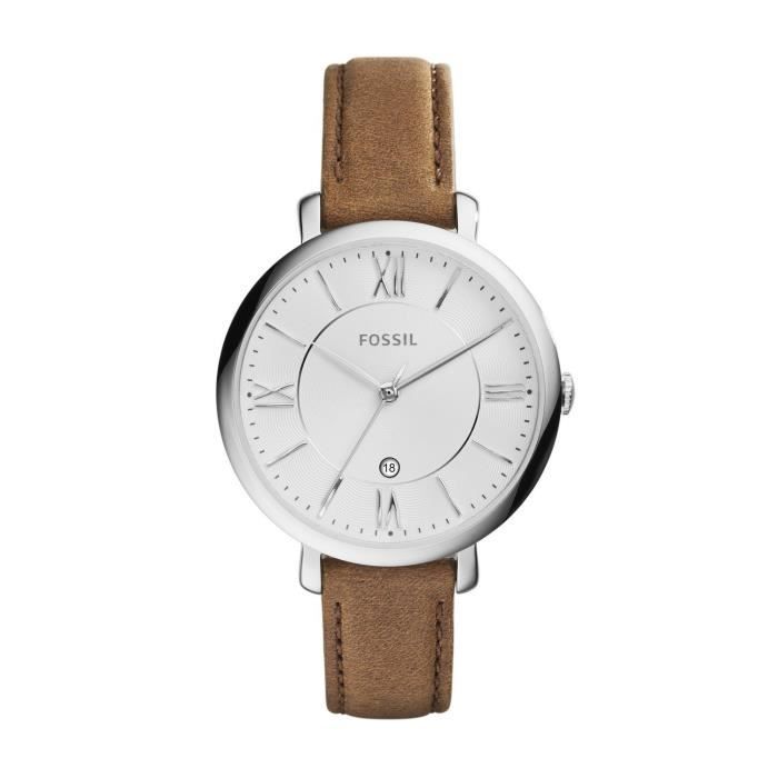 FOSSIL Montre Jacqueline femme – Montre-bracelet boyfriend classique avec  bracelet vintage en cuir brun - Boîte de rangement et p , - Achat/vente  montre - Cdiscount