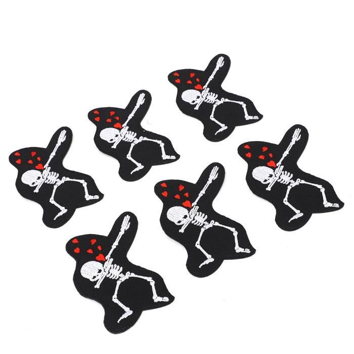 6 Patchs Tissu Autocollants Noir - 15.5x10cm - Lin Coton - Pour Réparer Canapés, Sièges Voiture, Chaises