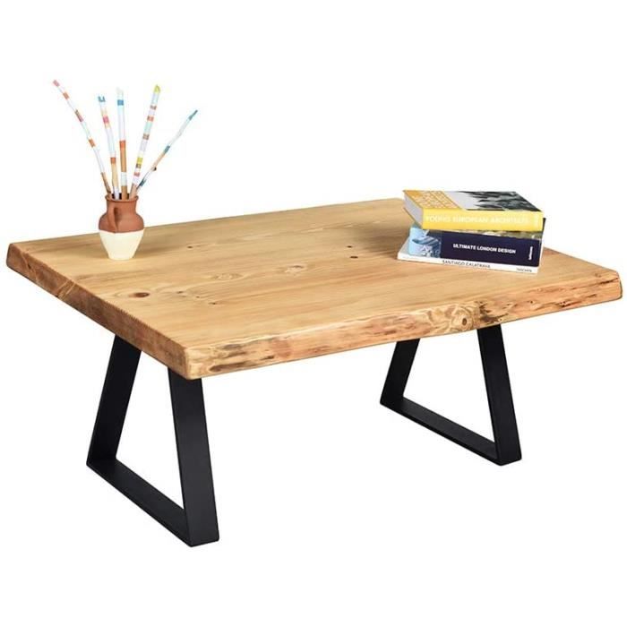 Gozos Berne Table Basse en Bois Massif d’Épicéa, 100 Fait Main Petite