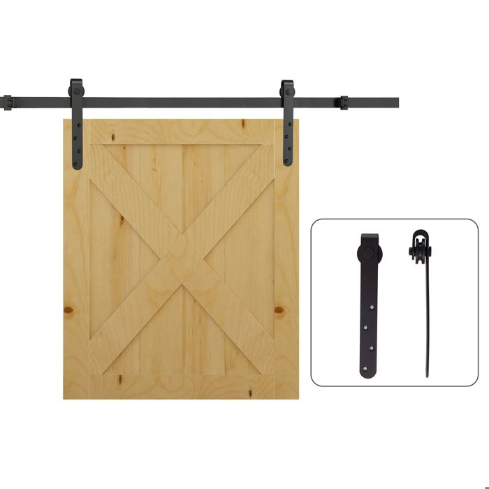 Kit de porte coulissante - HOMCOM - système galandage porte épaisseur 20-25 mm largeur max 09 m - acier - noir