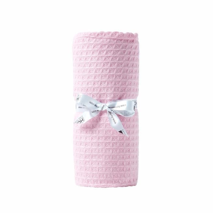 Couverture Bebe Coton Bio Nid D Abeilles 125 X 150 Cm Rose Achat Vente Couverture Plaid Bebe Cdiscount