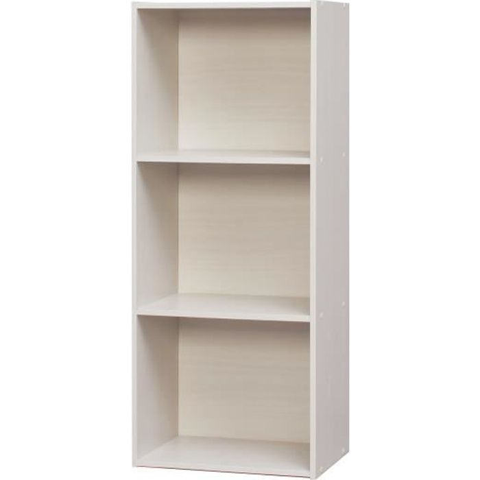 iris ohyama, meuble, étagère de bureau, bibliothèque, modulable, solide- cx-3fn  - chêne blanc - l29.7 x p42 x h102.9 cm