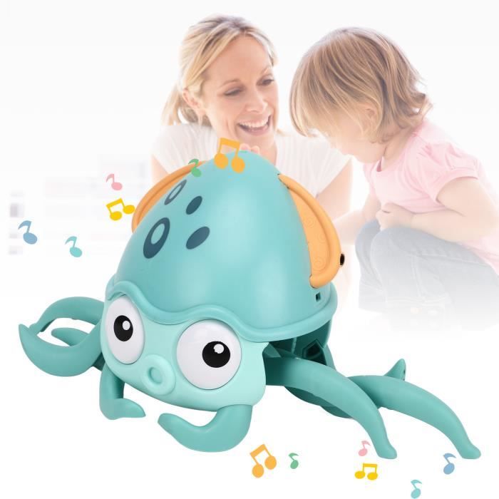 Jouet Pieuvre Dansante Magique - 8 Pattes, Capteur D'Obstacles, LED Multicolores, Rechargeable USB, Pour Enfants Et Animaux, Cadeau