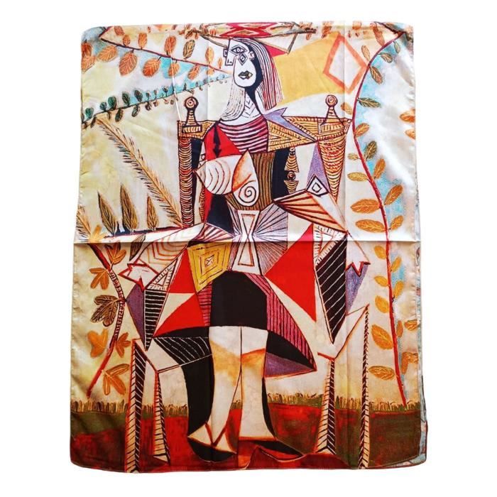 Foulard en soie Pablo Picasso Femme Assise dans le jardin