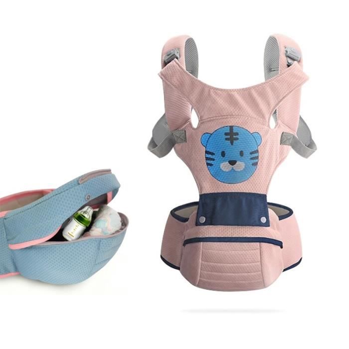 Porte-Bébé Ergonomique Réglable 0-36 Mois - Tissu Coton Et Maille, Dos Respirant, Jusqu'à 20 Kg