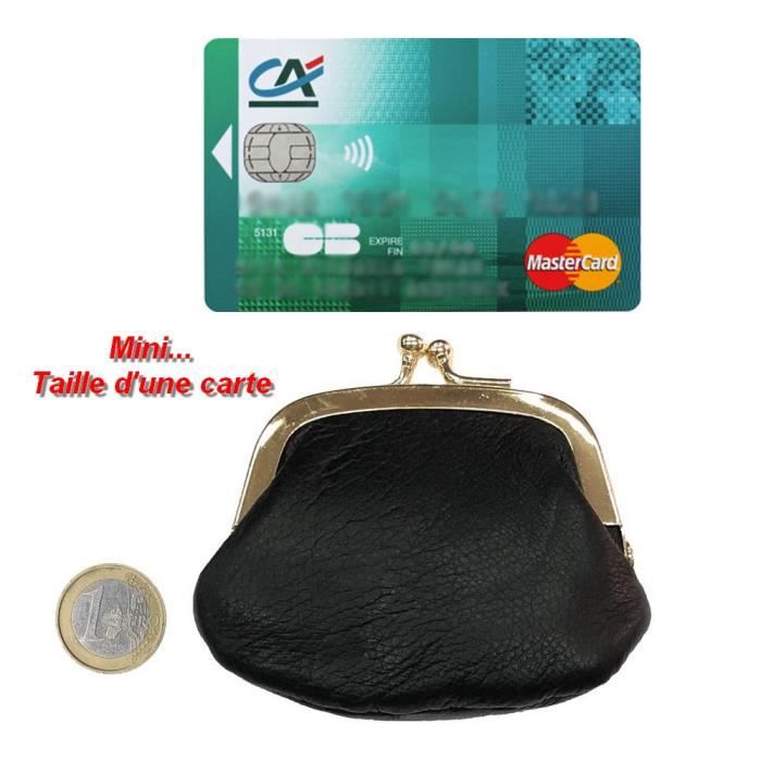 Bleu Petit Porte-Monnaie En Cuir Changer De Pochette Burkina Faso