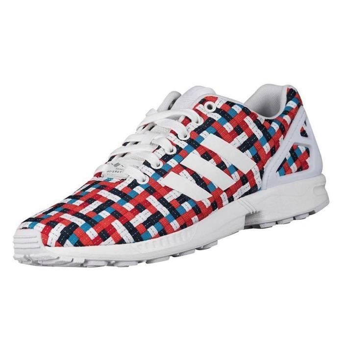adidas zx flux bleu blanc rouge