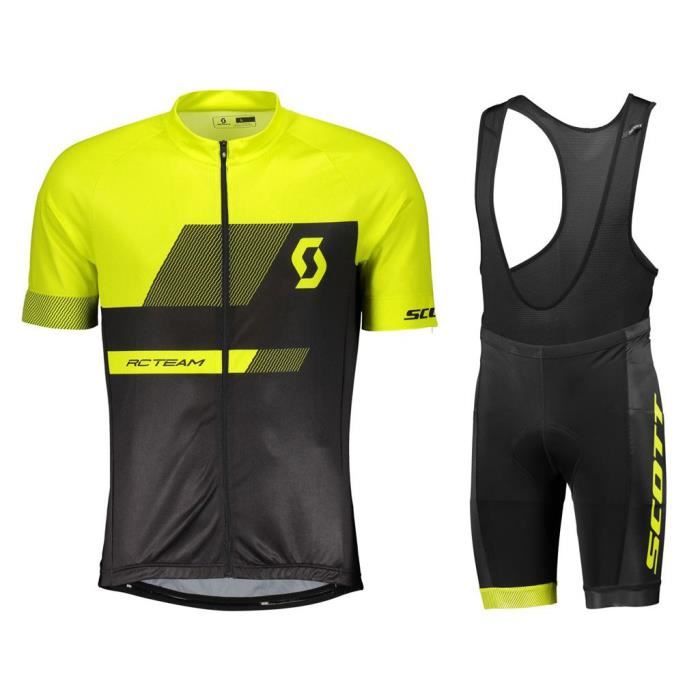 SCOTT RC TEAM Maillot Cuissard Cycliste Homme Tenue VTT Pro Vêtement de  Vélo Manches Courtes - Cdiscount Sport