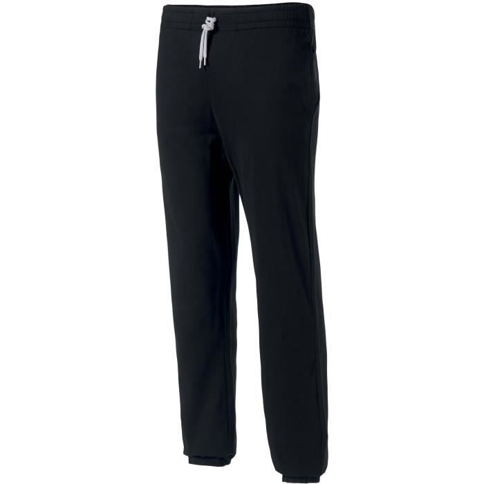 pantalon de jogging junior - proact - coton léger - noir - multisport