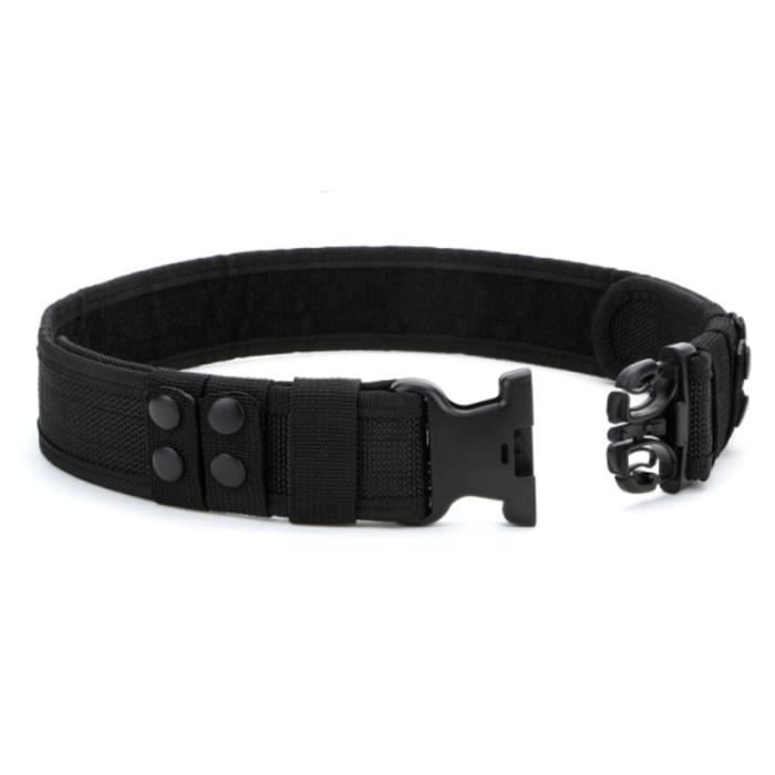 CEINTURE - BOUCLE DE CEINTURE,Ceintures de Combat de sécurité équipement  pratique réglable Police lourde utilisateurs - Black -A Blanc - Cdiscount  Prêt-à-Porter