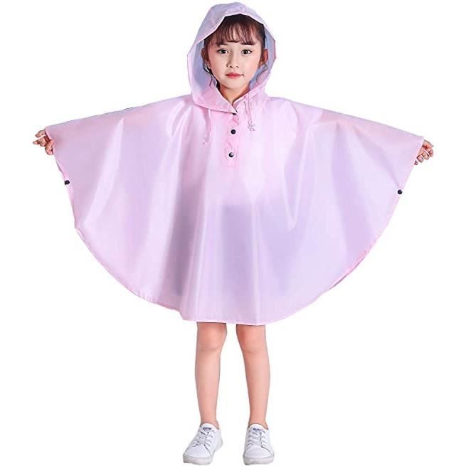 XJYDNCG Unisexe Manteau imperm able Enfant fille Cape de Pluie S M