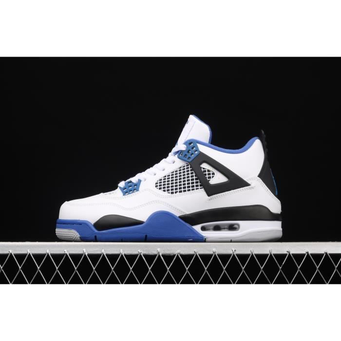 Baskets Air Jordan 4 Retro Blanc et Bleu pour Homme et Femme Blanc bleu -  Cdiscount Chaussures