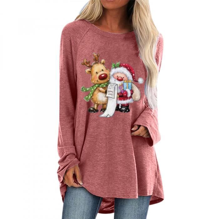 Pull De Noël Femme - Sweat à Capuche Festif Manches Longues, Motif Hiver, Confortable Et Décontracté Pour Les Fêtes