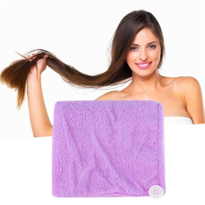 Serviette Pour Cheveux Ksvaye 4Pcs Bouclés Serviette Cheveux Sechage Rapide Avec Bouton Turban Microfibre Cheveux Super Absorbantes Pour Sécher Rapidement Les Cheveux Serviette Microfibre Cheveux
