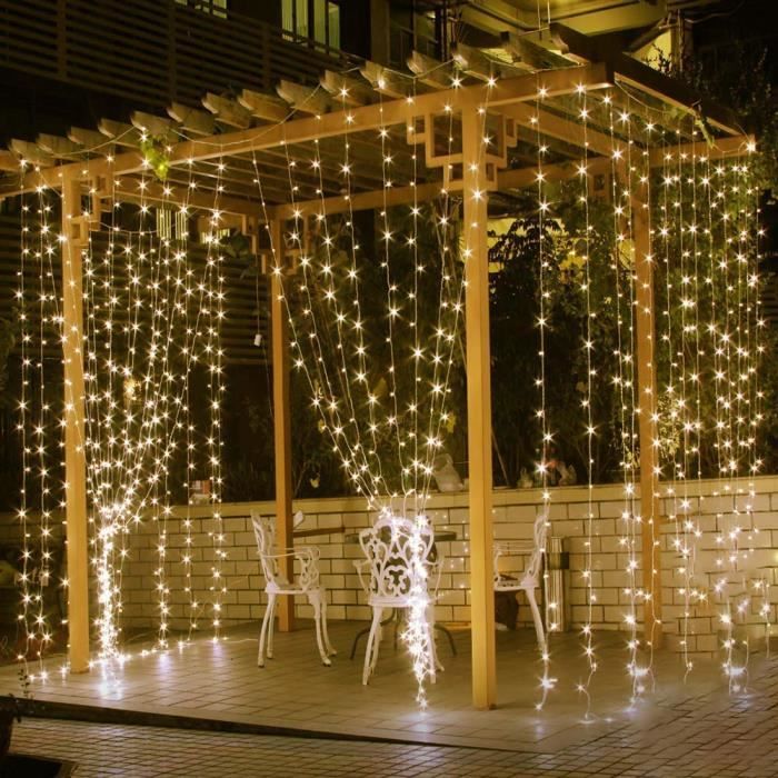 Guirlande Lumineuse 120 LED F/ées Lumi/ères 13M Guirlande en Fil Cuivre avec 8 Modes Batterie Case /Étanche T/él/écommande Ficelles de Lumi/ères pour DIY Maison Jardin No/ël Anniversaire Blanc Chaud