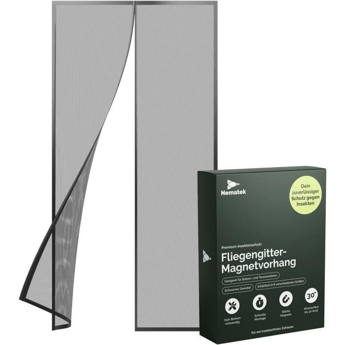 Moustiquaire Porte Magnétique Moustiquaire Sur Mesure De Porte,Gris