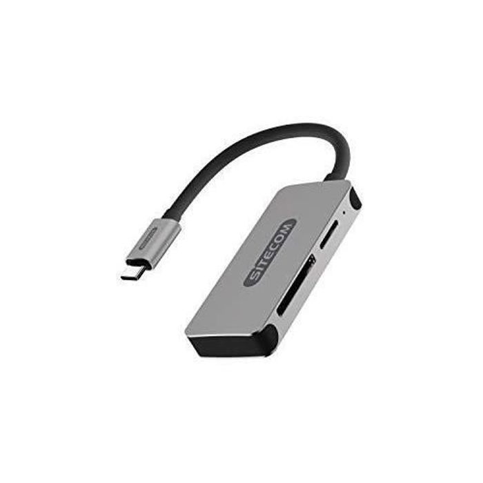 Sitecom MD-066 Mini Lecteur de Cartes | USB-C vers MICR-SD + Fente pour Carte Micro + SD/MMC/SDHC/SDXC/USH-I - pour MacBook Pro/Ai
