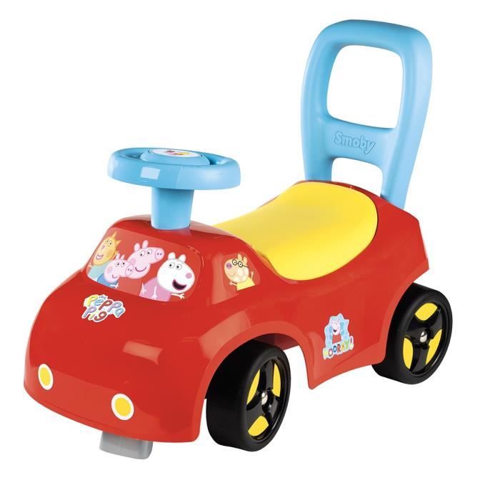 Smoby+-+Porteur+auto+enfant+2+en+1+-+Peppa+Pig+-+Coffre+sous+la+selle+-+Des+10+mois+-+Fabrication+francaise