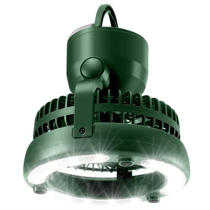 Fresh Fab Finds Portable Camping Lantern Fan 10000mAh Battery Powered Hanging Fan USB Rechargeable Tent Fan with 4 Light Modes 3 Wind Modes Emergency Power Bank Remot main image 0