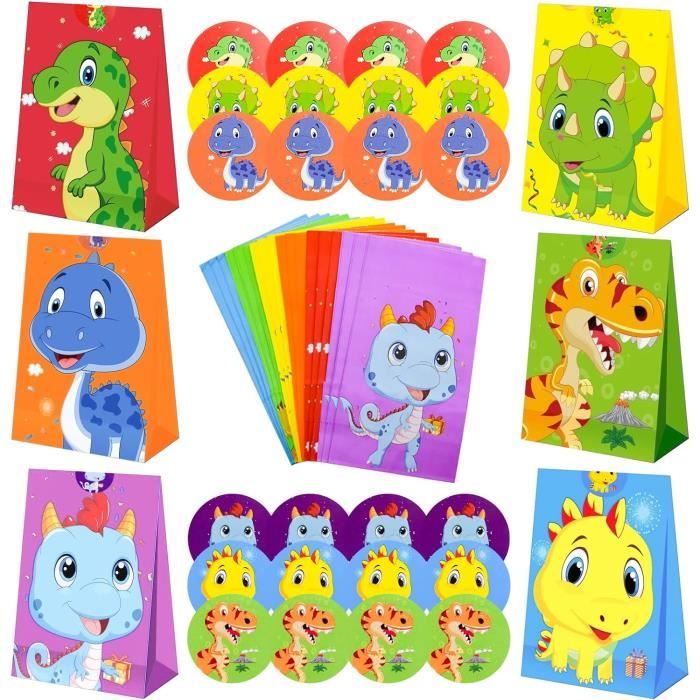6 Pcs Dinosaure Sacs à Cordons Cadeau Sac De Dinosaure Fête D