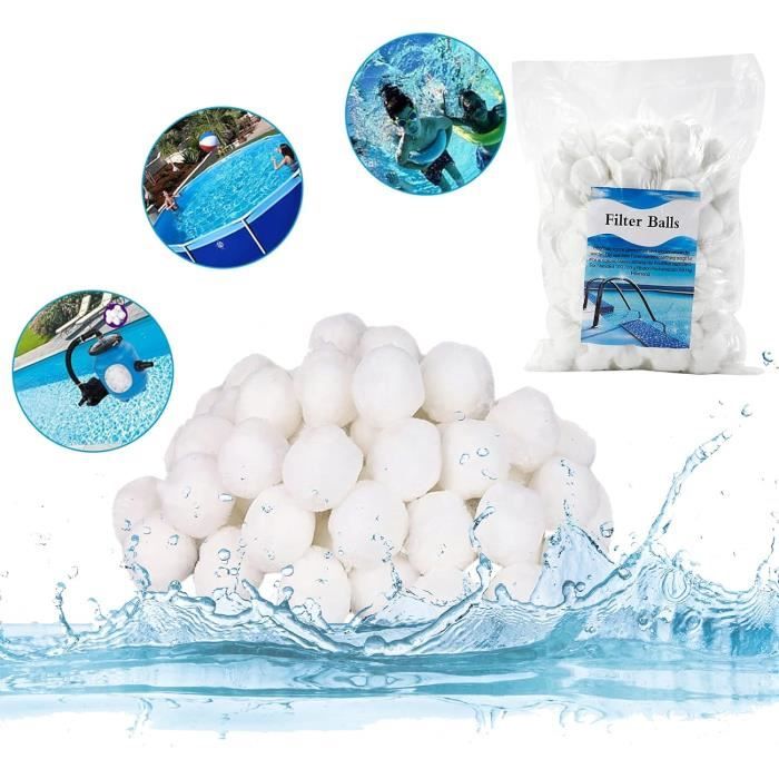 1500g Boules Filtrantes Piscine Réutilisables - Alternative Écologique Au Sable Pour Filtre à Sable